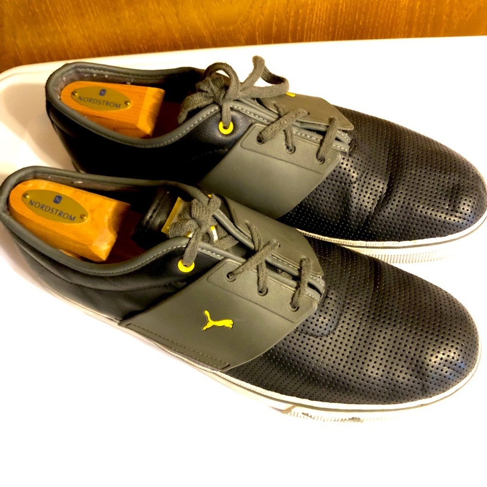 Sz 13 Puma Men’s El Ace Black Leather Sneakers